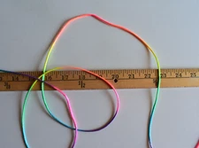 MULTI COLORS SATIN CORDING TRIMTEX TRIM   1/8 INCH  WIDE   2.8 YARDS