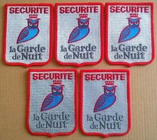 FRANCE: Lot de 5 écussons insignes sécurité neufs, chouettes, hiboux