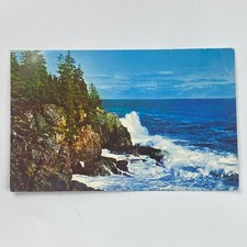 Otter Cliff Shore Line Dr Bar Harbor Acadia National Park Maine Chrome Postcard