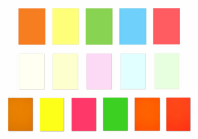 7x16 Blatt Buntpapier DIN A4 Lively+Pastell+Neon sechzehn Farben Briefpapier