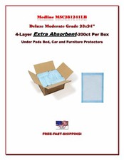 600ct Medline Deluxe 23x24" Under Pads MSC281241LB-4-Layer Extra Absorbent
