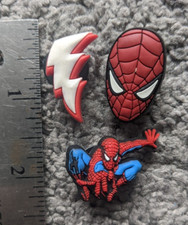 NEW 2006 MARVEL SPIDER-MAN CROC CHARM SET JIBBILZ RUBBER STAN LEE