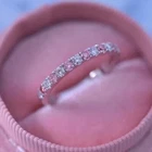 2Ct Round Cut Lab Created Pink Sapphire Wedding Band Ring 14K White Gold Plated