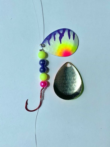 SUZIES SPINNERS 5 Walleye Spinner Rigs Size 4 Colorado Blades - Picture 2 of 2