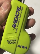 Very rare Aiwa AM headphone radio model HR-RS60 Green And Purple