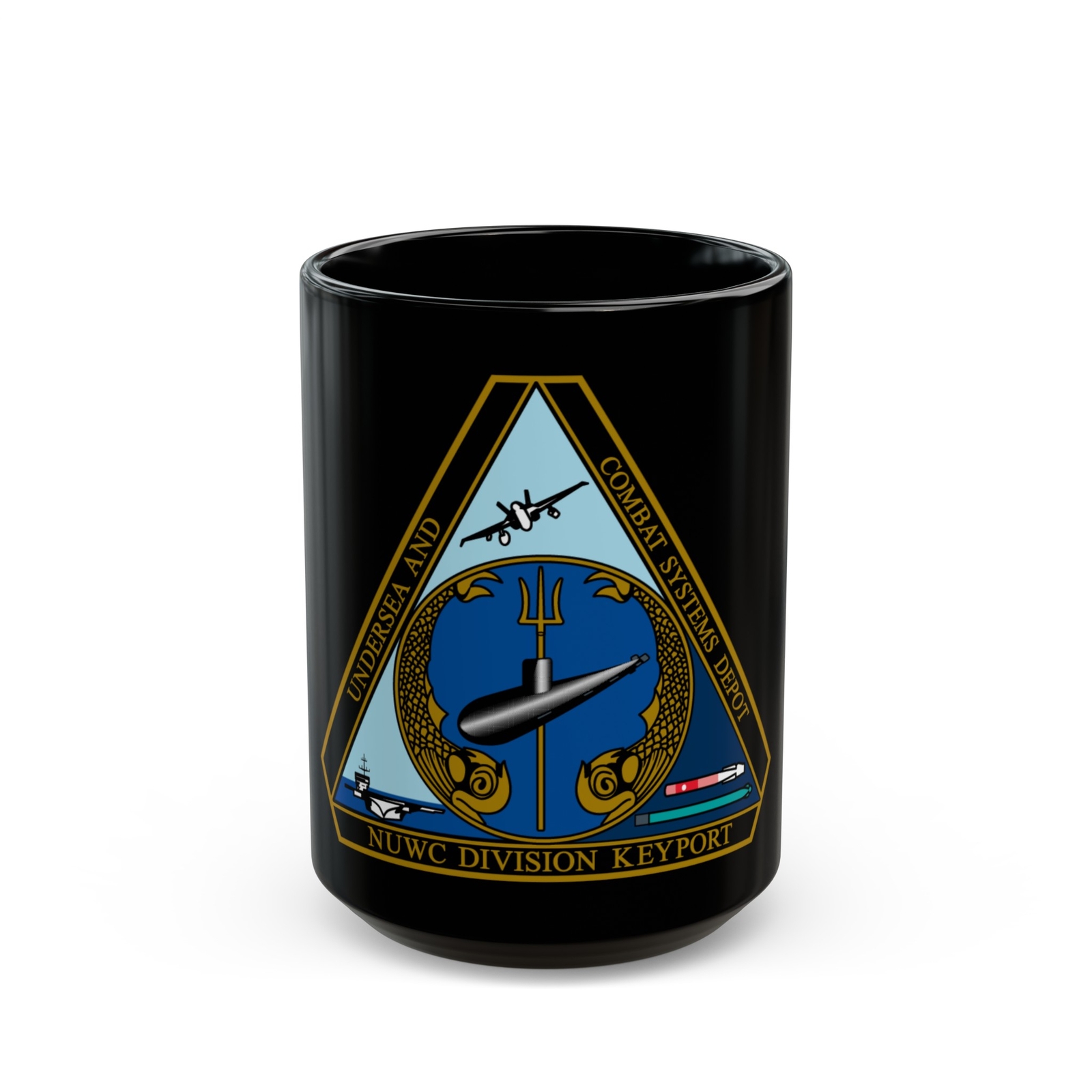 NUWC Division Keyport Naval Undersea Warfare Center (U.S. Navy) Black Coffee Mug