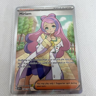 Pokemon Card Miriam 238/198 Scarlet & Violet Base Set Full Art