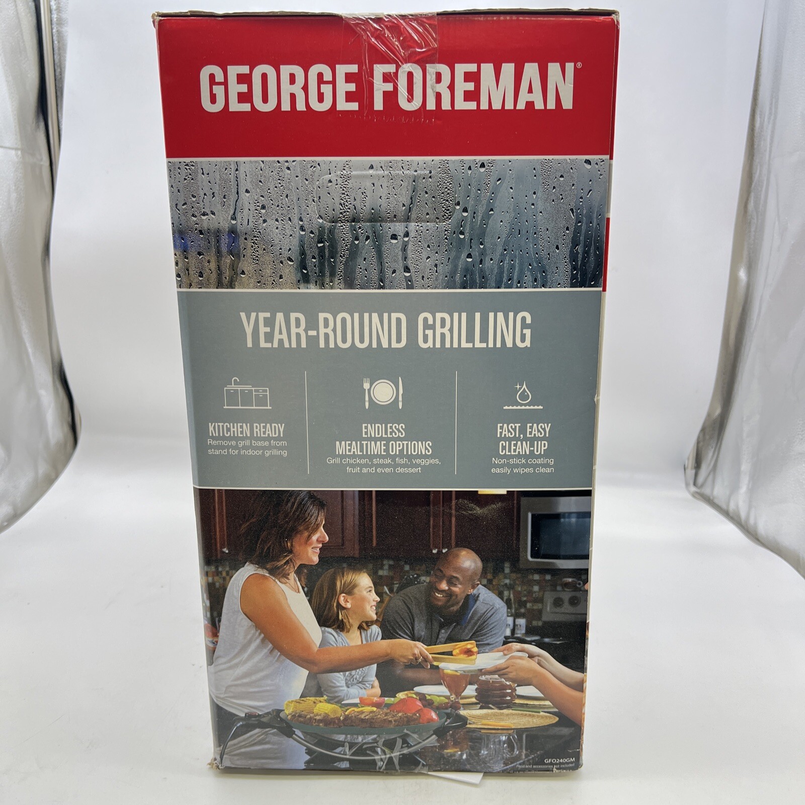 FOREMAN 15Serving Nonstick Indoor/Outdoor Electric Grill NEW! Lightbulb Expert