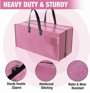 12 Pack Extra Heavy Duty Large Moving Bags with Strong Zipper & Comfortable Hand