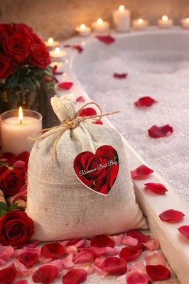 Handmade Rose Herbal Bath Tea Bag   Relaxing Botanical Self-Care Soak