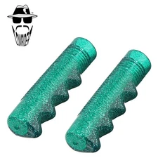 Original Lowrider Metallic Sparkle Flake Grips 7/8" x 115mm Sparkle Green Pair.
