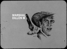 BR205-29 "MARSHALL DILLON" Original 35mm Film Slide CBS-TV TITLE SLIDE 1950's