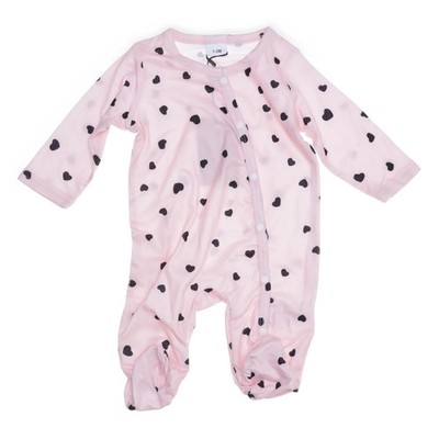 Strampler, Größe: 56, Pink/Schwarz, Polyester, Gepunktet, Mädchen #vVw