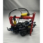 Vintage LEGO Technic Pneumatic Crane Truck Chassis Red Black Yellow 8460 8431