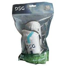 DSG Youth M Ocala Soccer Shin Guards Ventilated EVA Padding Strap Ankle Sock