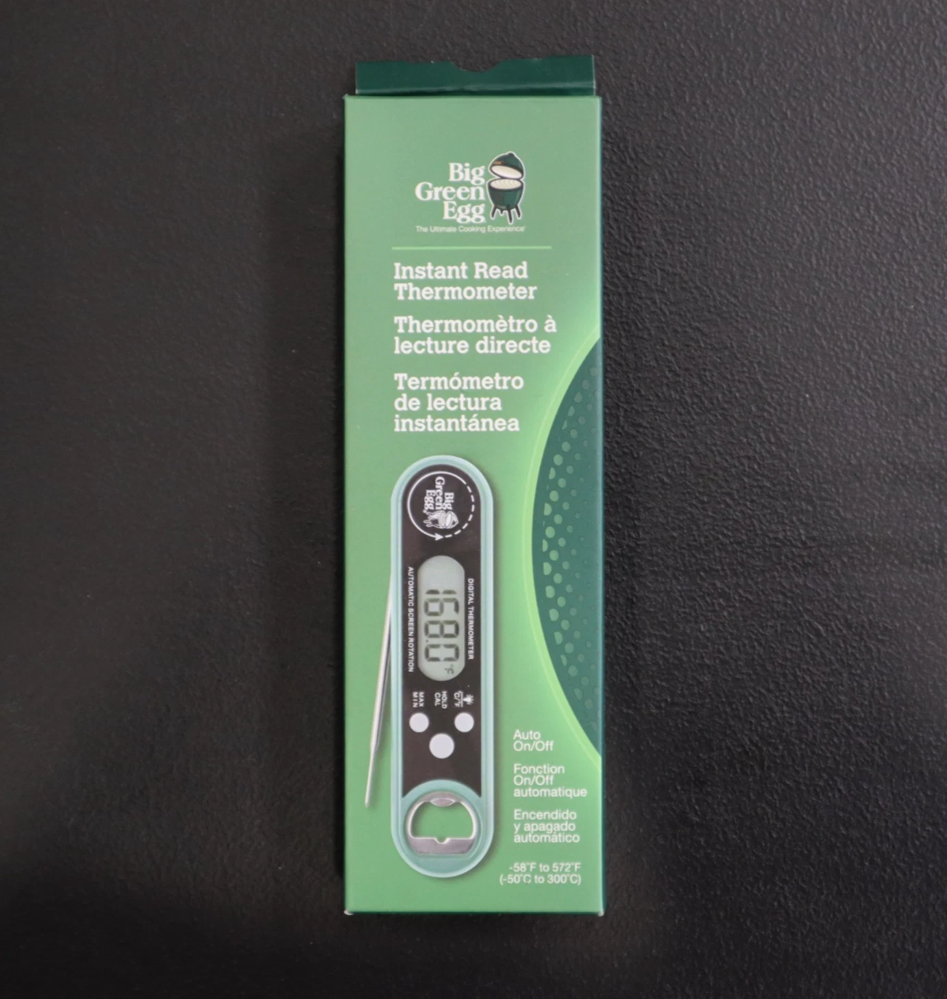 Big Green Egg Instant Read Thermometer with Bottle Opener 127150 - NEW!