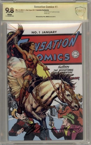 Sensation Comics #1 Fan Expo Acetate Excl (DC 2017) CBCS 9.8 Signed Phil Jimenez