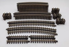 Atlas O Gauge Assorted Nickel-Silver Straight & Curved Track Sections [26] EX