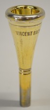USED BACH 12 FRENCH HORN MOUTHPIECE, GOLD PLATED