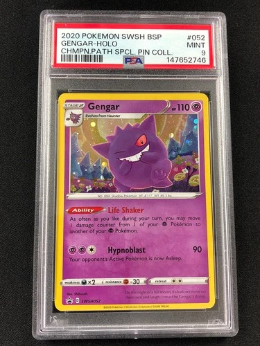 Pokemon 2020 Gengar Black Star Holo SWSH052 PSA 9 !!!!