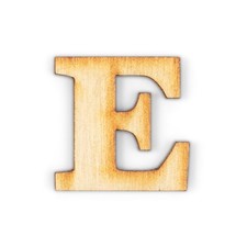 2-Inch Decorative Wooden Letter E - Alphabet Letters for DIY Wall 2", E