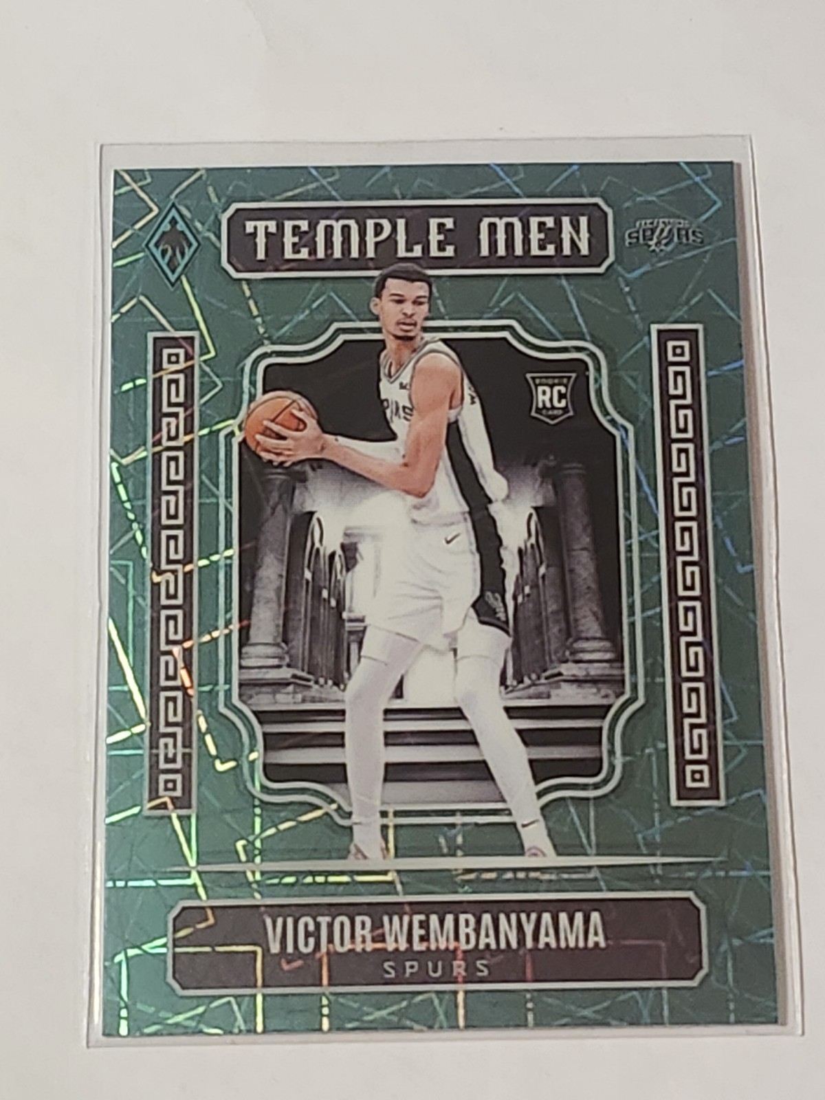 2023-24 Panini Phoenix - Temple Men Teal Lazer #7 Victor Wembanyama (RC)