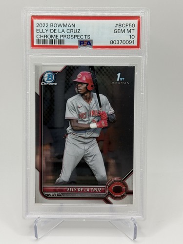 Bowman 2022 Chrome Prospects Elly De La Cruz RC Reds #BCP-50 PSA 10