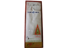 VTG Season's Greetings NWT Mens Embroidered J 2 Pack Handkerchief New opened box