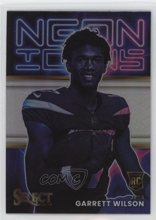 2022 Panini Select Neon Icons Silver Prizm Garrett Wilson #NI-21 Rookie RC 0w90