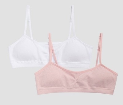 Girl s Hanes 2pk Of Everyday Super soft Comfort Bralettes Size L NWT!