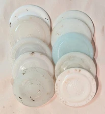 Lot of 10 Misc Milk Glass Porcelain Inserts Zinc Boyd's Mason Canning Jar Lids