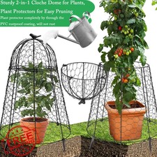 COATTOA 8pc Chicken Wire Plant Protector Cloche Dome, 18.7x12"