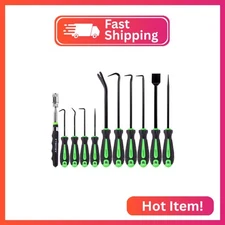 FTIHTRY 11-Piece Pick Set and Hook Set with Scraper and Magnetic Telescoping Too