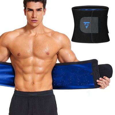 Waist Trimmer Belt for Men & Waist Trainer Sweat Band for Stomach Weight Loss...