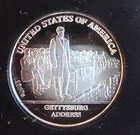 1860-S Gettysburg Address Bullion American History Vtg-0.999 Silver 1/2 Oz Coin