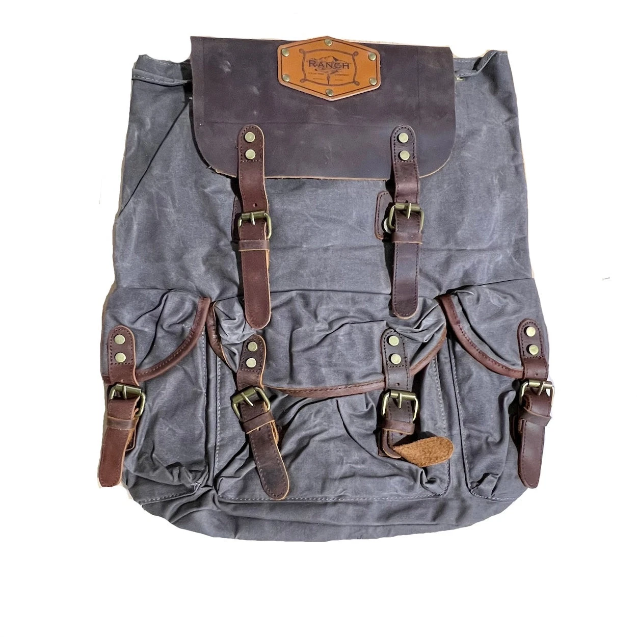  backpack waxed canvas leather 