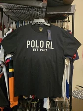 Polo Ralph Lauren Men's S Classic Fit Graphic Pony RL 1967 T-Shirt Tee Black 