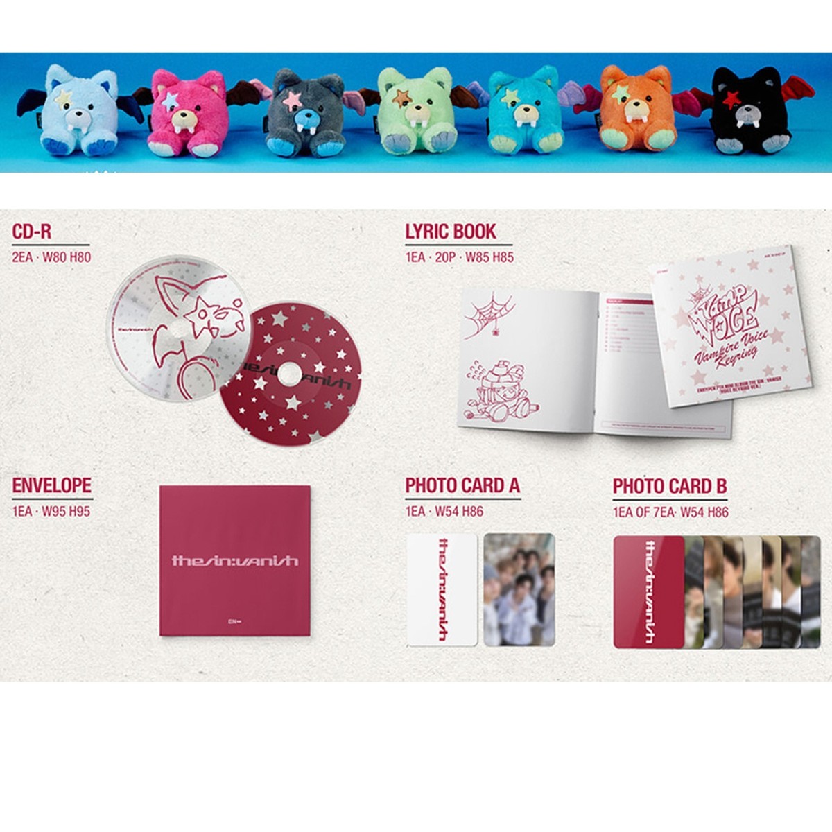 ENHYPEN Mini 7th Album THE SIN VANISH Voice Doll Keyring Version