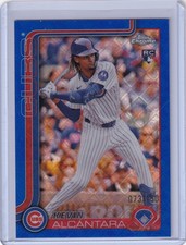 2025 Topps Chrome #173 Kevin Alcántara Blue Logofractor #/150
