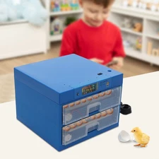 Automatic 128 Eggs Incubator W/ Auto Egg Turner Humidity Control Egg Hatcher