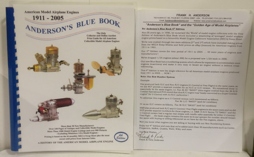 Anderson’s Blue Book Model Airplane Engines Price Guide 4th Ed Frank H Anderson