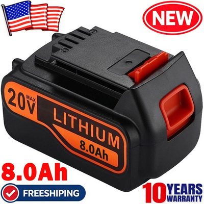 #ad 8.0Ah 20Volt LB2X4020 Battery FOR Blackamp;Decker 20V MAX Lithium LBXR20 LBX20 8AH $19.49