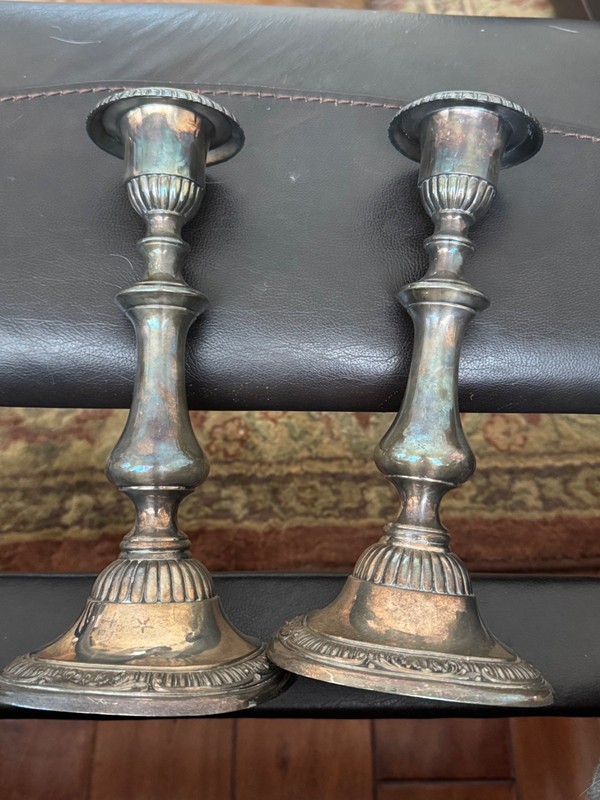Antique Reed & Barton 5115 Silverplate Candlesticks Candle Holders 10"