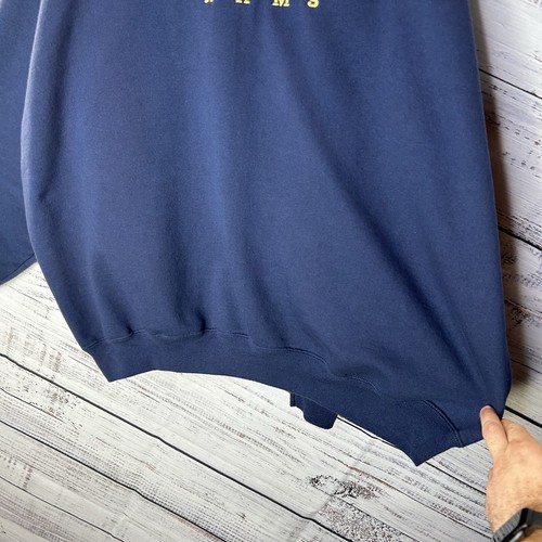Vintage 90s Champion St Louis Rams Pullover Sweatshirt Embroidered Logo Mens 2XL - Picture 3 of 9