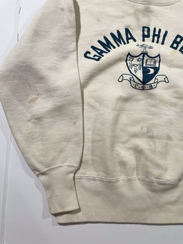 VINTAGE 50s Champion Running Man Sweatshirt M Fraternity Sorority 1950s Crewneck - Picture 7 of 11