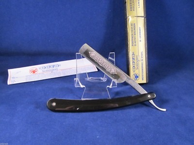 Dovo 5/8 Black Solingen Germany Straight Razor With Blade Etch Mint  Box 100581+