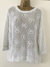 ❤️ Wallis jumper, medium, 12 14, white sparkle, silver, knit, top, sweater,light