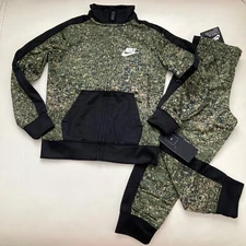 Nike boy active performance camouflage jacket pants set outfit 5053