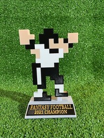 Tecmo Super Bowl NES Fantasy Football Trophy Retro 8 Bit Figures