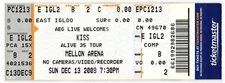 2009 Kiss Buckcherry Full Complete Concert Ticket Stub Pittsburgh PA